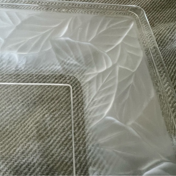 EUC Mikasa Clear Crystal Garden Splendor Serveware Square Plate 11.5" Platter - Picture 5 of 10